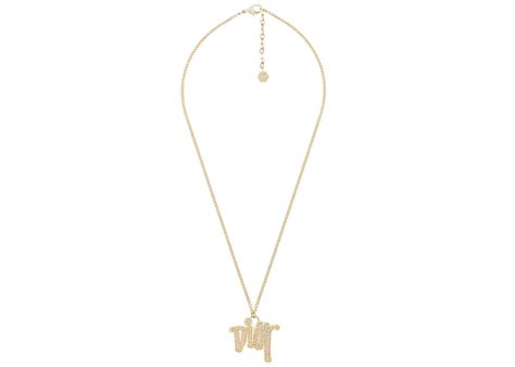 dior and shawn pendant necklace|DIOR AND SHAWN Pendant Necklace Gold.